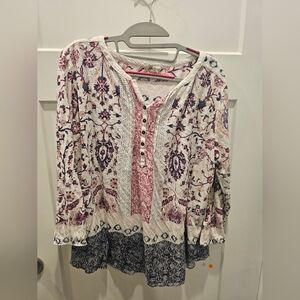Lucky Brand Multicolor Floral Blouse